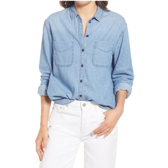 Madewell Tops - 🆕 Madewell Denim Classic Ex-Boyfriend Shirt in Haviland Wash